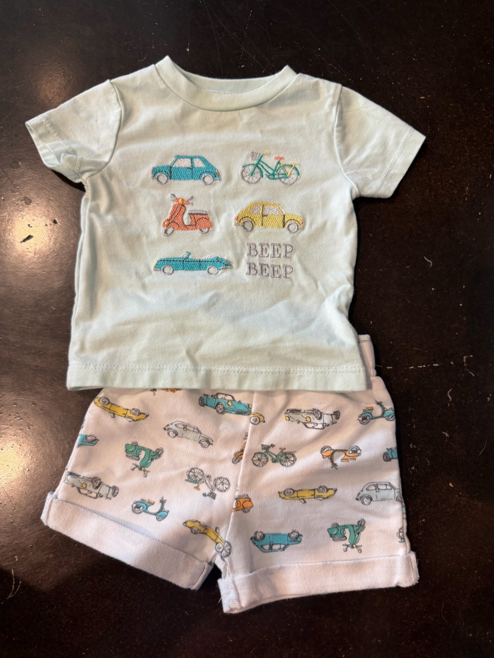 Vehicle Print Shirt & Short Set